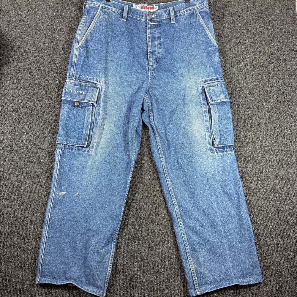Vintage Mecca USA‎ Cargo Jeans Mens 40 Baggy Wide Leg  90s HipHop Grunge